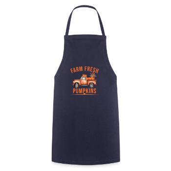 Farm Fresh Pumpkins - Cooking Apron - navy - Front - AI Model Male 185 dark (185cm)
