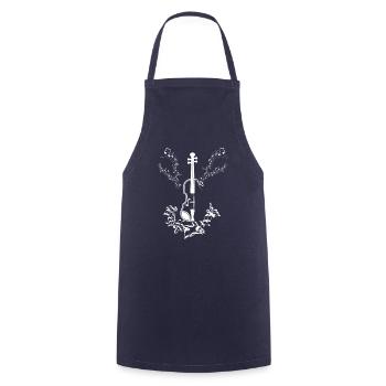 Musiknoten Musik Musiker Notenschlüssel Noten - Kochschürze - Navy - Vorne - AI Model Male 185 dark (185cm)