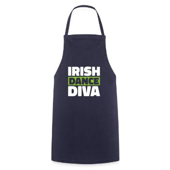 Irish Dance Irischer Tanz - Kochschürze - Navy - Vorne - AI Model Male 185 dark (185cm)