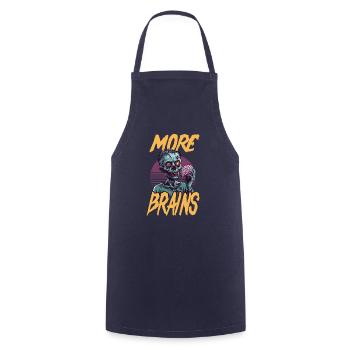Zombie Halloween More Brains - Cooking Apron - navy - Front - AI Model Male 185 dark (185cm)