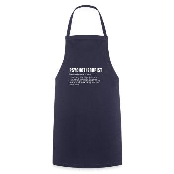 Funny Psychotherapist Definition Occupation - Cooking Apron - navy - Front - AI Model Male 185 dark (185cm)