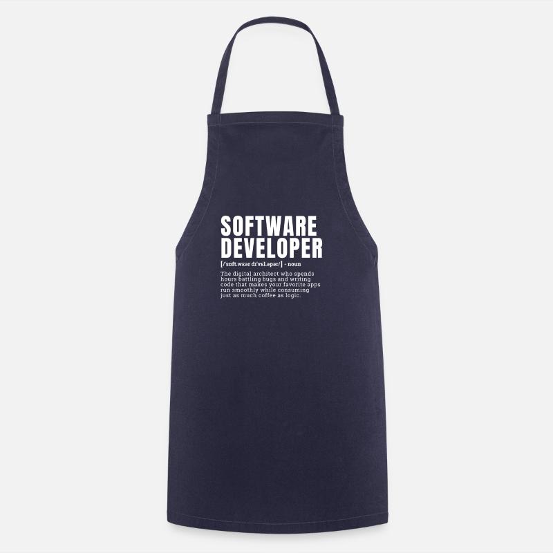 Funny Software Developer Occupation Definition Occ - Kochschürze - Navy