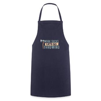 Axe Throwing Axe Thrower - Cooking Apron - navy - Front - AI Model Male 185 dark (185cm)