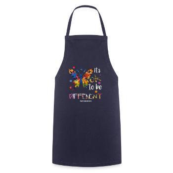 It's ok to be different – autism - Cooking Apron - navy - Front - AI Model Male 185 dark (185cm)