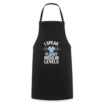 Diabetes Nurse - Cooking Apron - black - Front - AI Model Male 185 dark (185cm)