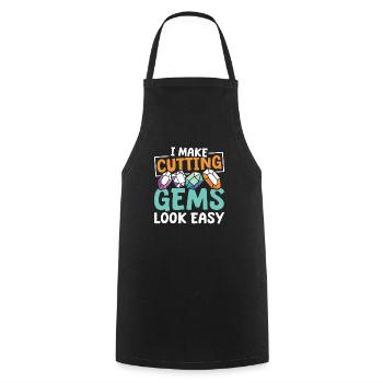 Tailleur de pierres précieuses - Tablier de cuisine - noir - Devant - AI Model Male 185 dark (185cm)