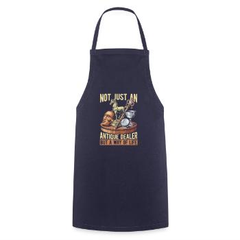 Antique dealer - Cooking Apron - navy - Front - AI Model Male 185 dark (185cm)