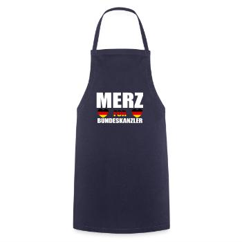 Merz for Bundeskanzler - Kochschürze - Navy - Vorne - AI Model Male 185 dark (185cm)