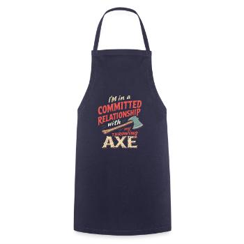 Axe Throwing Axe Thrower - Cooking Apron - navy - Front - AI Model Male 185 dark (185cm)