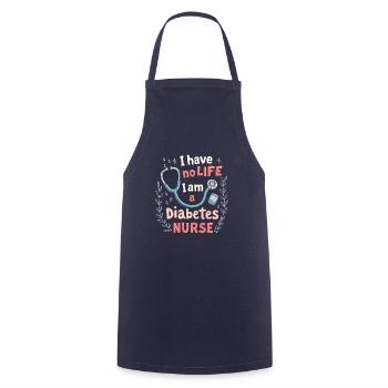Diabetes Nurse - Cooking Apron - navy - Front - AI Model Male 185 dark (185cm)