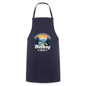 Cruise Norway 2025 - Cooking Apron - navy - Front - AI Model Male 185 dark (185cm)