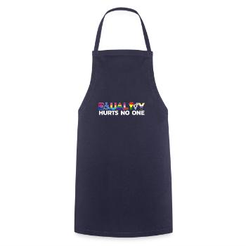 L’égalité ne blesse personne Féministe LGBTQ - Tablier de cuisine - marine - Devant - AI Model Male 185 dark (185cm)