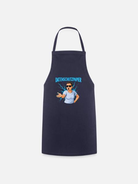 Datenschutzpapier – Satire Design - Kochschürze - Navy