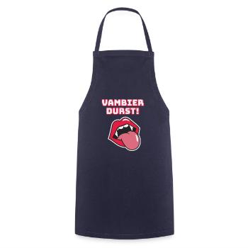 vambier,thirst,vambier thirst,vampire,helloween,beer - Cooking Apron - navy - Front - AI Model Male 185 dark (185cm)