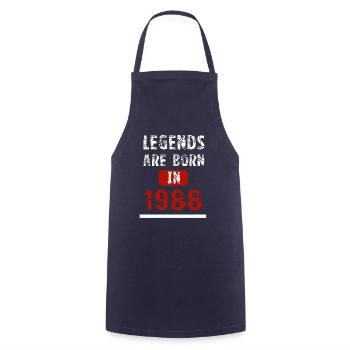 Legends Are Born In 1988 - Cooking Apron - navy - Front - AI Model Male 185 dark (185cm)