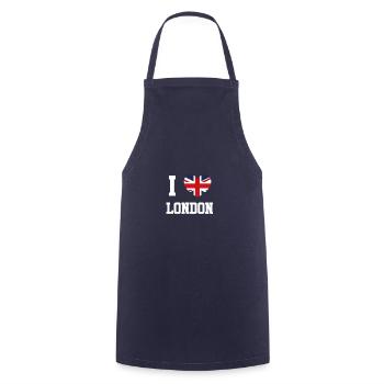 J'adore Londres - Tablier de cuisine - marine - Devant - AI Model Male 185 dark (185cm)