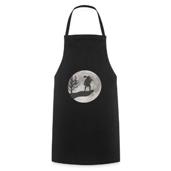 Dessin gobelin - Tablier de cuisine - noir - Devant - AI Model Male 185 dark (185cm)