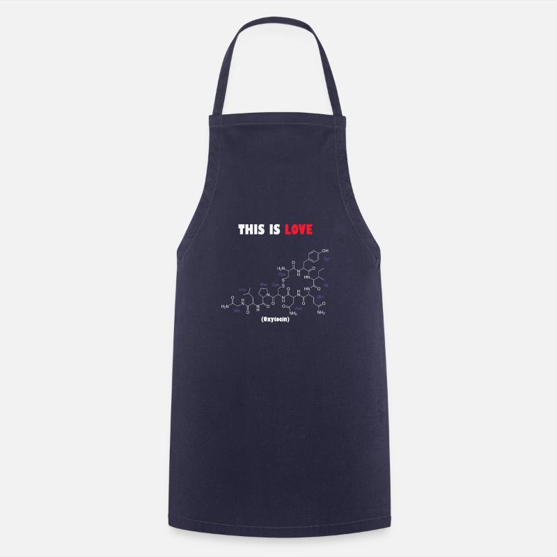 This Is Love Oxytocin Molecule - Cooking Apron - navy