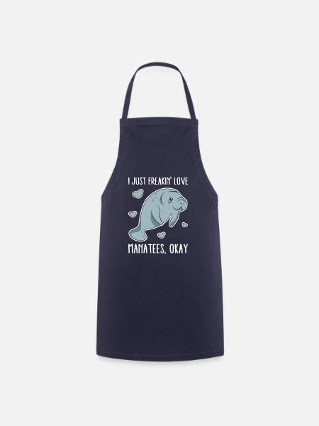 Ich Freakin Love Manatees Okay - Kochschürze - Navy