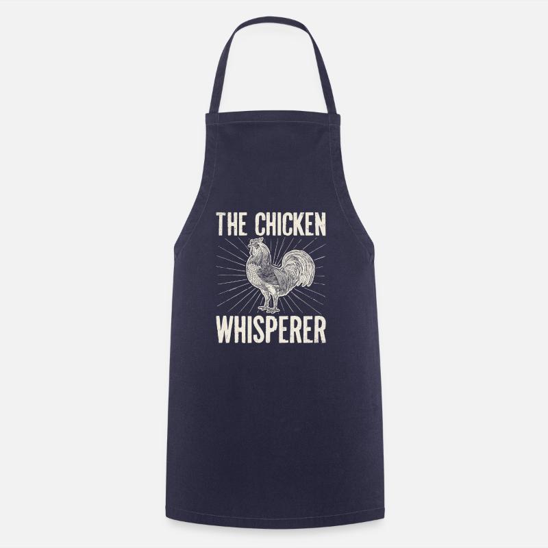 The Chicken Whisperer Farmer Gift - Cooking Apron - navy