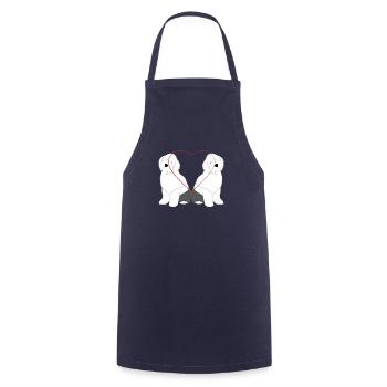 Bobtail - Dog Love - Heart - Gift - Cooking Apron - navy - Front - AI Model Male 185 dark (185cm)