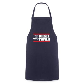 Diesel Power Turbo Truck Mechanic - Cooking Apron - navy - Front - AI Model Male 185 dark (185cm)
