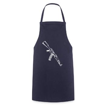 AK47 Kalashnikov AK47 Rifle Owner - Cooking Apron - navy - Front - AI Model Male 185 dark (185cm)