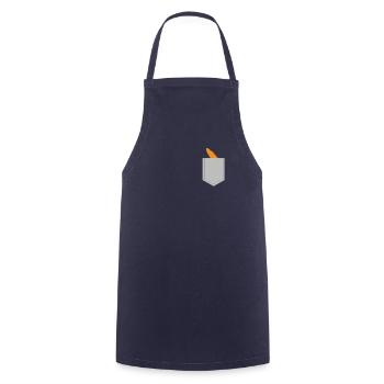 Corn Pocket Funny Corn Corn Cob Design - Cooking Apron - navy - Front - AI Model Male 185 dark (185cm)