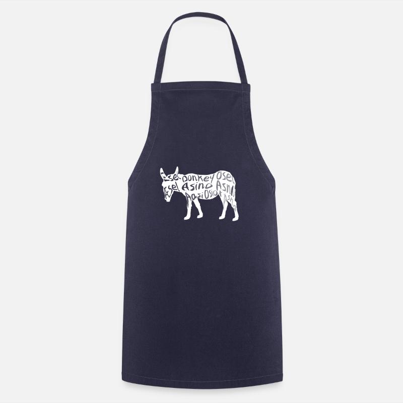 Donkey Donkey | Muli | Long ear | Mule | gift - Cooking Apron - navy