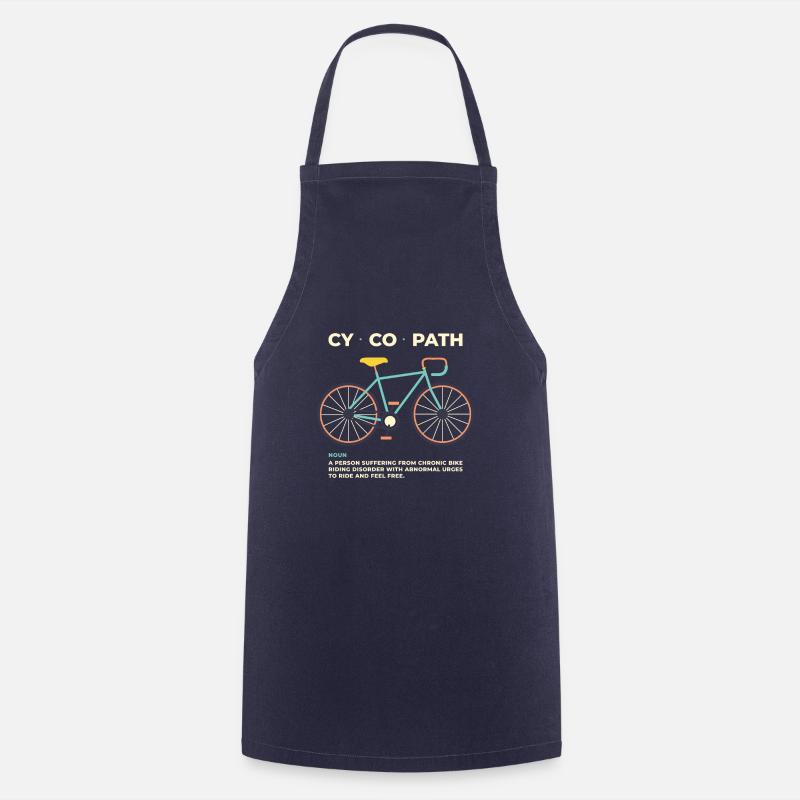 Cadeau de roue de vélo de vélo de vélo de route drôle - Tablier de cuisine - marine