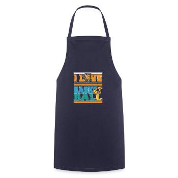 I Love Basketball Sports Player - Cooking Apron - navy - Front - AI Model Male 185 dark (185cm)