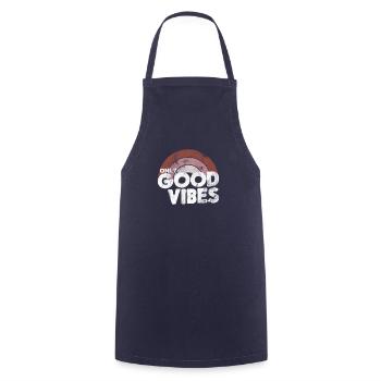 Only Good Vibes Rainbow 70s Shirt - Cooking Apron - navy - Front - AI Model Male 185 dark (185cm)
