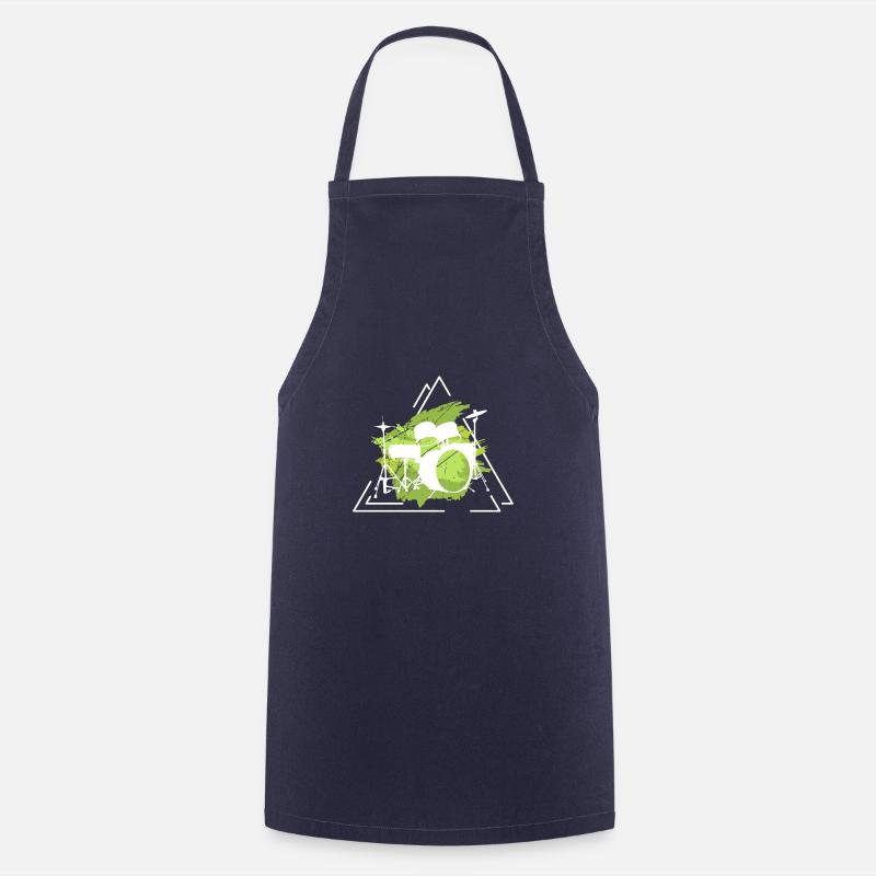 Drums Gift Drummer Percussion - Cooking Apron - navy
