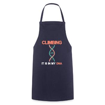 Bergsteigen Klettern DNA - Kochschürze - Navy - Vorne - AI Model Male 185 dark (185cm)