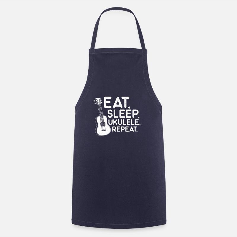 Eat Sleep Ukelele Repeat - Kochschürze - Navy