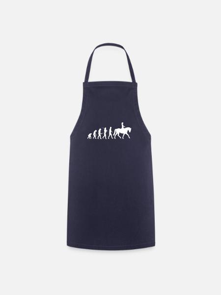 Human Evo Pferd Stute Hengst Reiten Pony Geschenk - Kochschürze - Navy