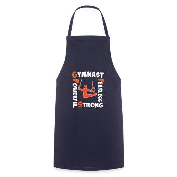 Gymnastique géniale Garçon Gymnaste puissance force - Tablier de cuisine - marine - Devant - AI Model Male 185 dark (185cm)