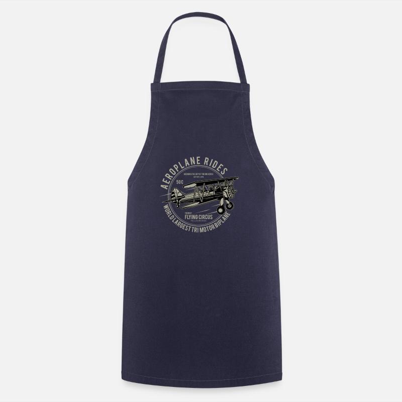 Aeroplane Rides Flying Circus - Cooking Apron - navy