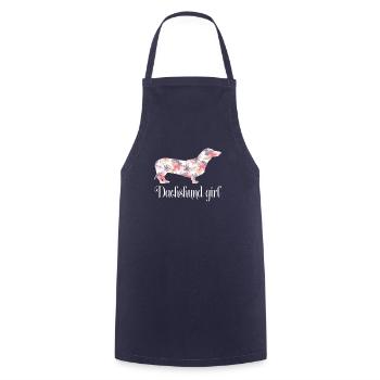 Dachshund Lovers,Dachshund Girl, New Dachshund - Cooking Apron - navy - Front - AI Model Male 185 dark (185cm)