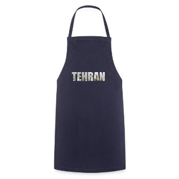 Tehran Iran skyline - Cooking Apron - navy - Front - AI Model Male 185 dark (185cm)