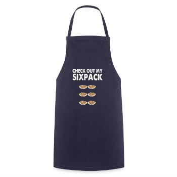 Pasta Sixpack - Kochschürze - Navy - Vorne - AI Model Male 185 dark (185cm)