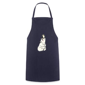 Penguin polar bear polar bear friendship south pole friend - Cooking Apron - navy - Front - AI Model Male 185 dark (185cm)
