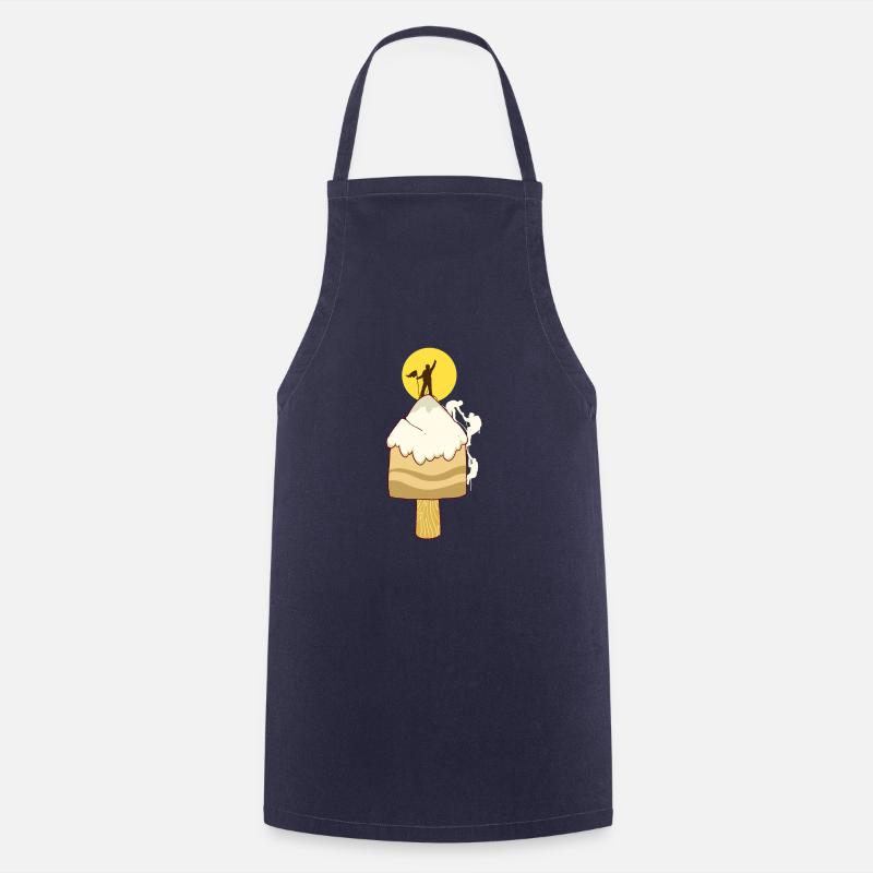 Ice Cream Ice Mountain Climber Climbing Climber - Cooking Apron - navy