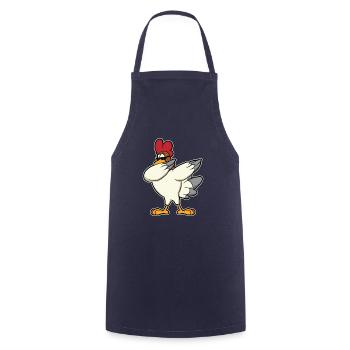Cadeau drôle d'amant animal de poulet coq poulet - Tablier de cuisine - marine - Devant - AI Model Male 185 dark (185cm)