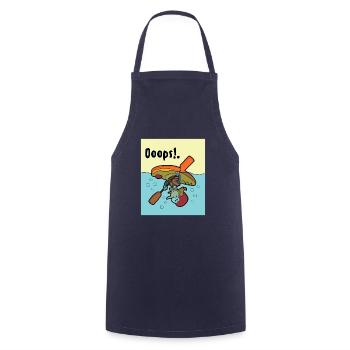 Cadeaux de canoéiste - Tablier de cuisine - marine - Devant - AI Model Male 185 dark (185cm)