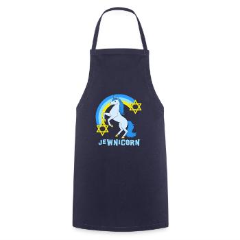 Judentum Einhorn Davidstern Jüdisch Juden - Kochschürze - Navy - Vorne - AI Model Male 185 dark (185cm)