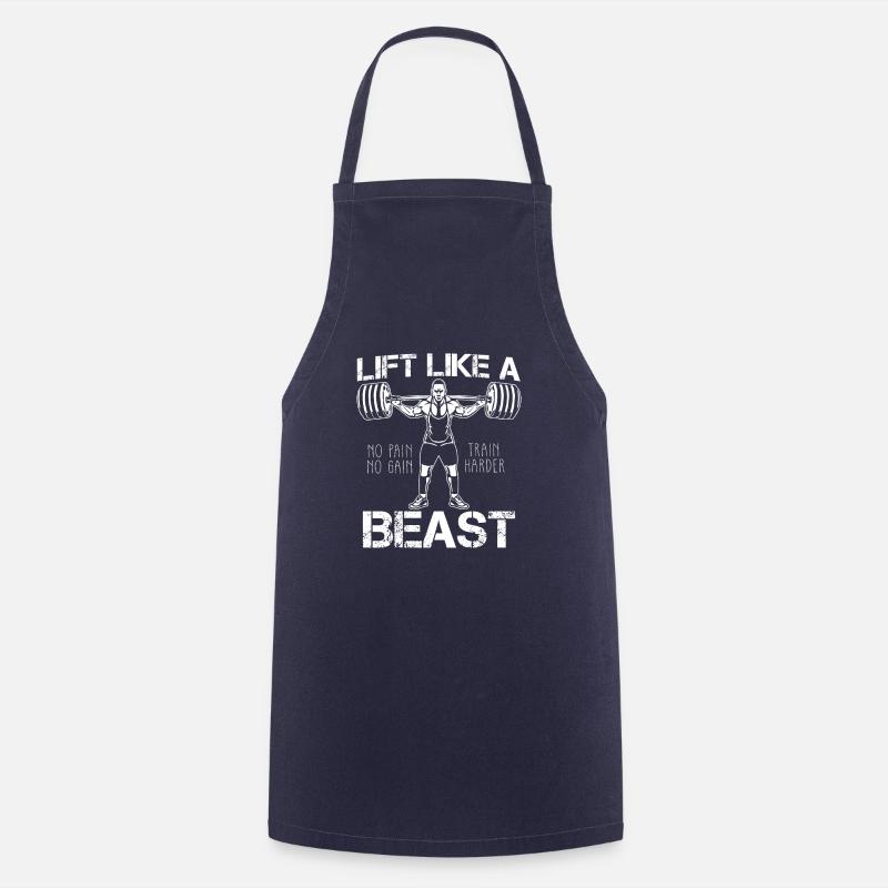 Lift like a Beast - Gym - Training - Squat - Cooking Apron - navy