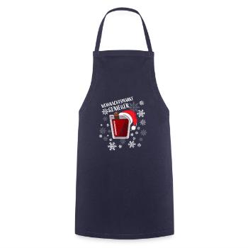 Weihnachtsmarktgeniesser - Kochschürze - Navy - Vorne - AI Model Male 185 dark (185cm)