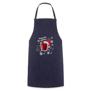 Weihnachtsgluehwein Glühwein Weihnachten - Kochschürze - Navy - Vorne - AI Model Male 185 dark (185cm)
