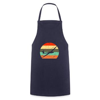 Retro glider flight gift - Cooking Apron - navy - Front - AI Model Male 185 dark (185cm)